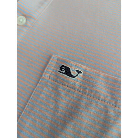 Vineyard Vines Performance Polo Shirt Men’s XL Pink White Striped Golf Stretch - Picture 8 of 8